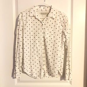Abercrombie & Fitch white button down shirt